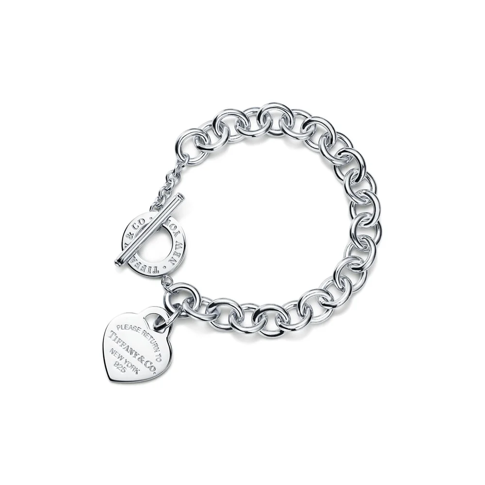 Return to Tiffany Heart Tag Toggle Bracelet in Silver
