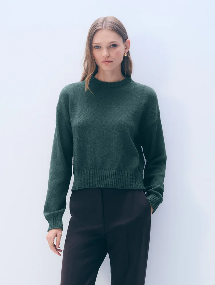 Luxe Cotton Crewneck