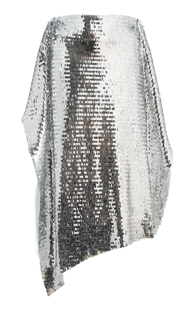 Collage Sequined Midi Skirt
