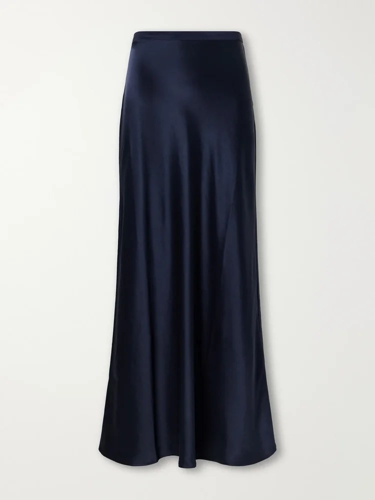 Bar satin maxi skirt