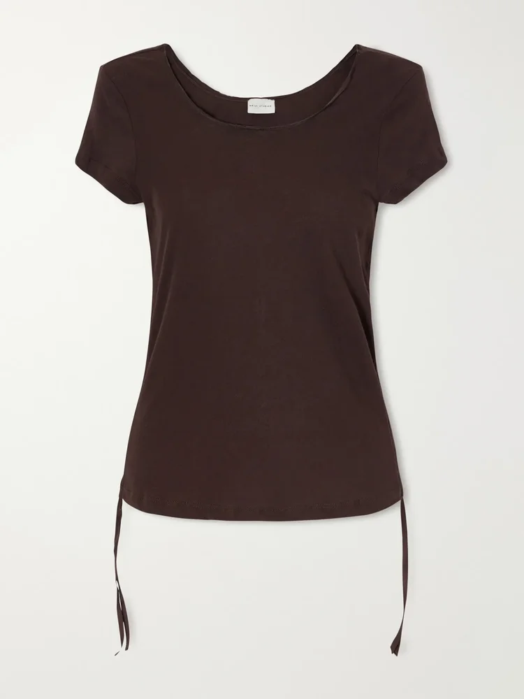 Drawstring organic cotton T-shirt