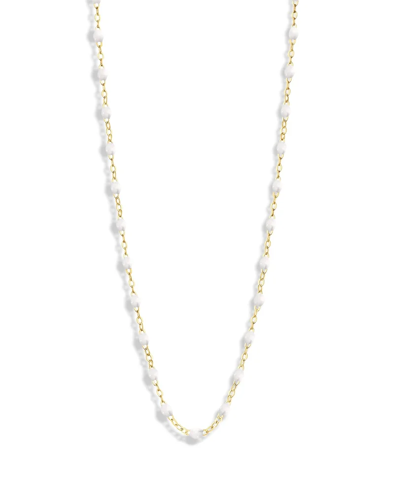 18K Yellow Gold Classic Gigi Resin Bead Collar Necklace, 16.5"