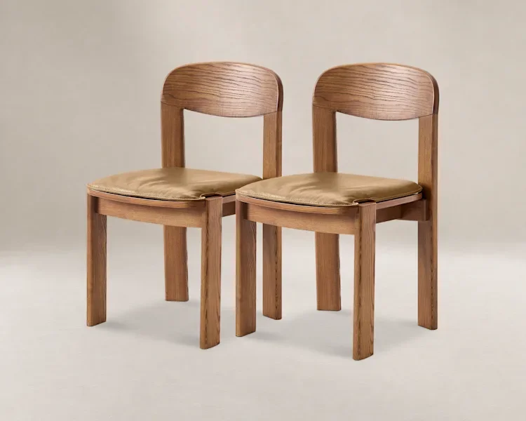 Anya Leather Dining Chair Set of 2
