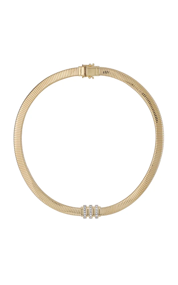 Raisina Cipher Diamond Tubogas Necklace