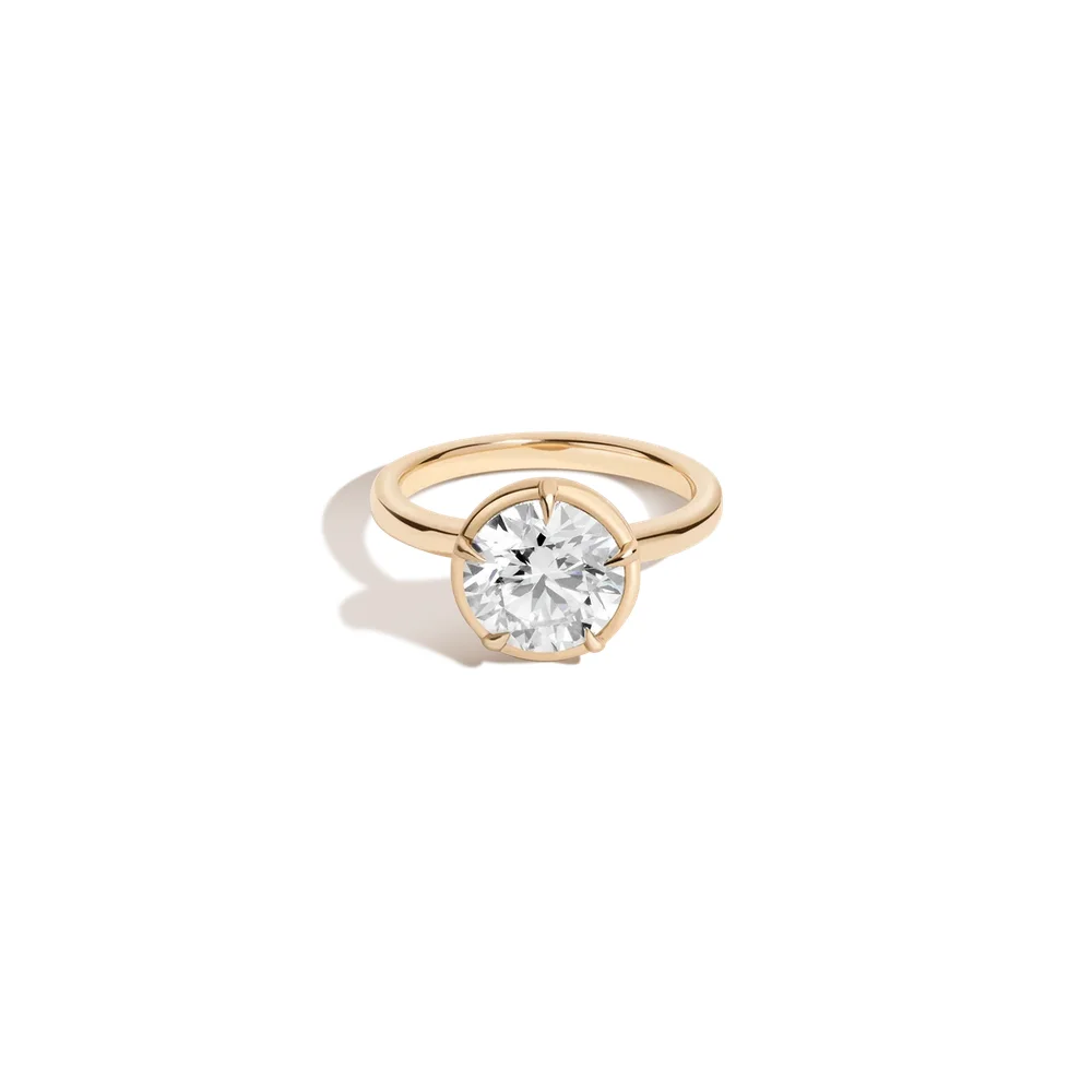 2ct Round Lab Grown Diamond Georgian Ring
