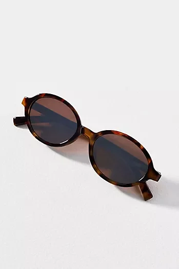 I-SEA Mirrored Translucent Lens Oval Sunglasses
