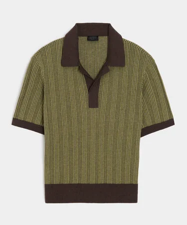Virgin Wool Polo Sweater