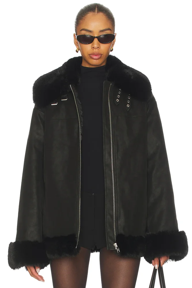 Helly Faux Leather Jacket