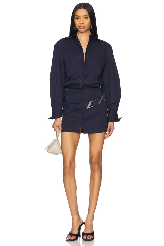 Long Sleeve Shirt Mini Dress