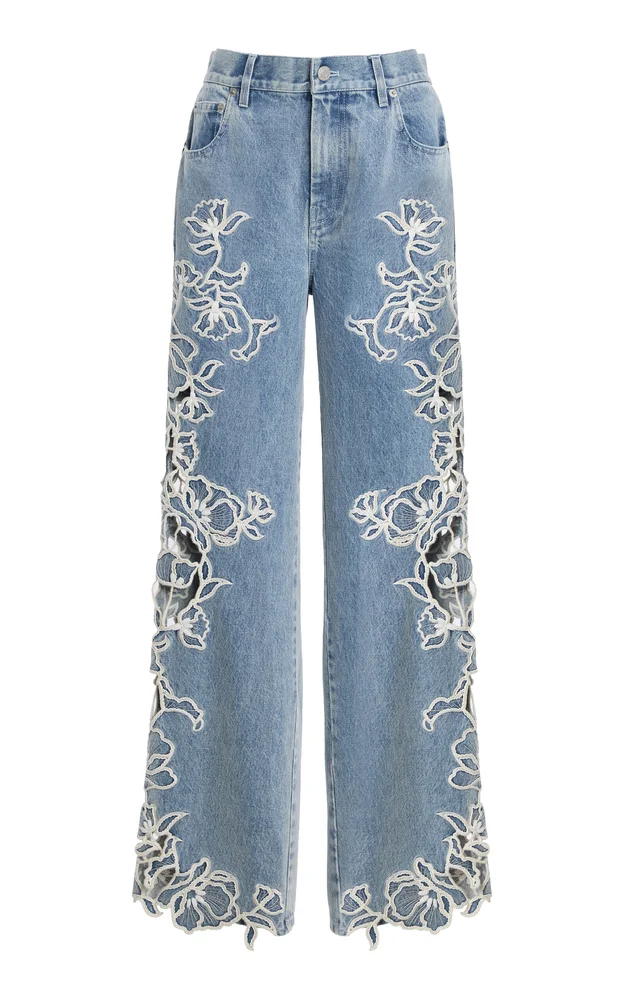 Porter Rigid Mid-Rise Wide-Leg Jeans