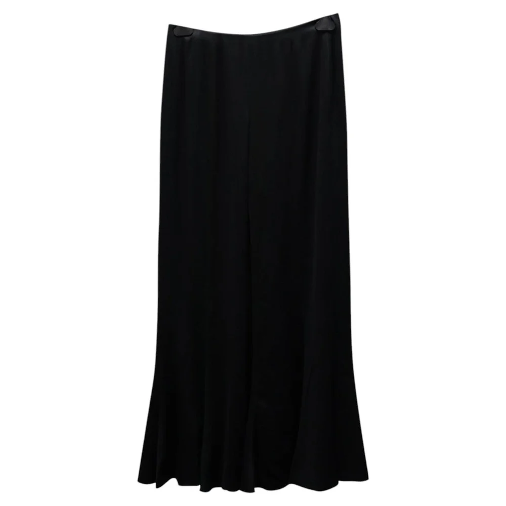 Valentino Garavani Lounge Wide Leg Pants in Black Satin