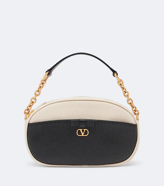 VLogo Mini leather top-handle bag