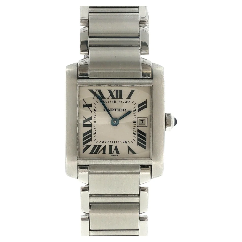 Pre-Owned Tank Française Medium Watch Stainless Steel