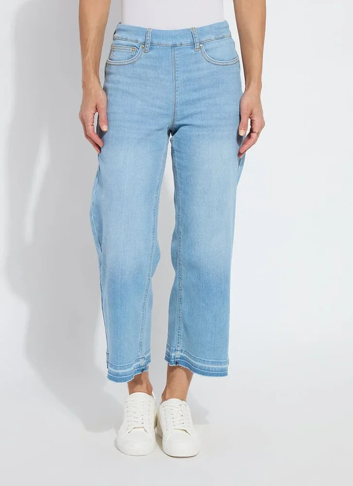 'Holding Power' Premium Denim Frances Wide Leg Crop (25" Inseam)