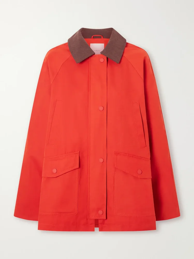 Rylan corduroy-trimmed cotton-blend twill jacket