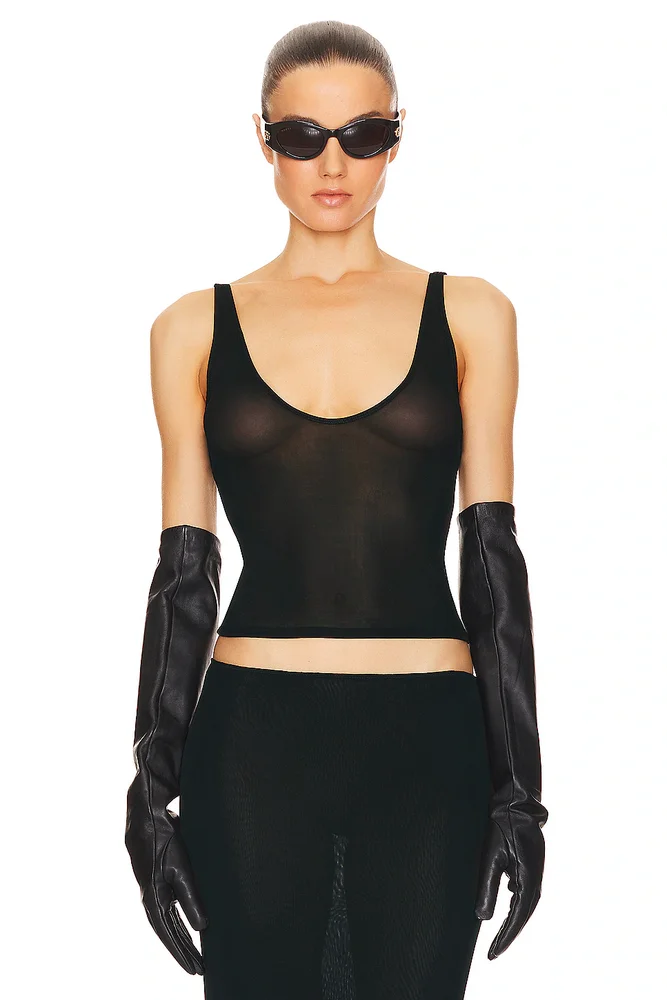 Sheer Knit Tank Top