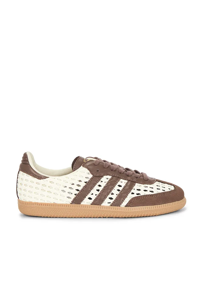 Samba OG Sneaker in Cream White Earth Strata Gold Metallic