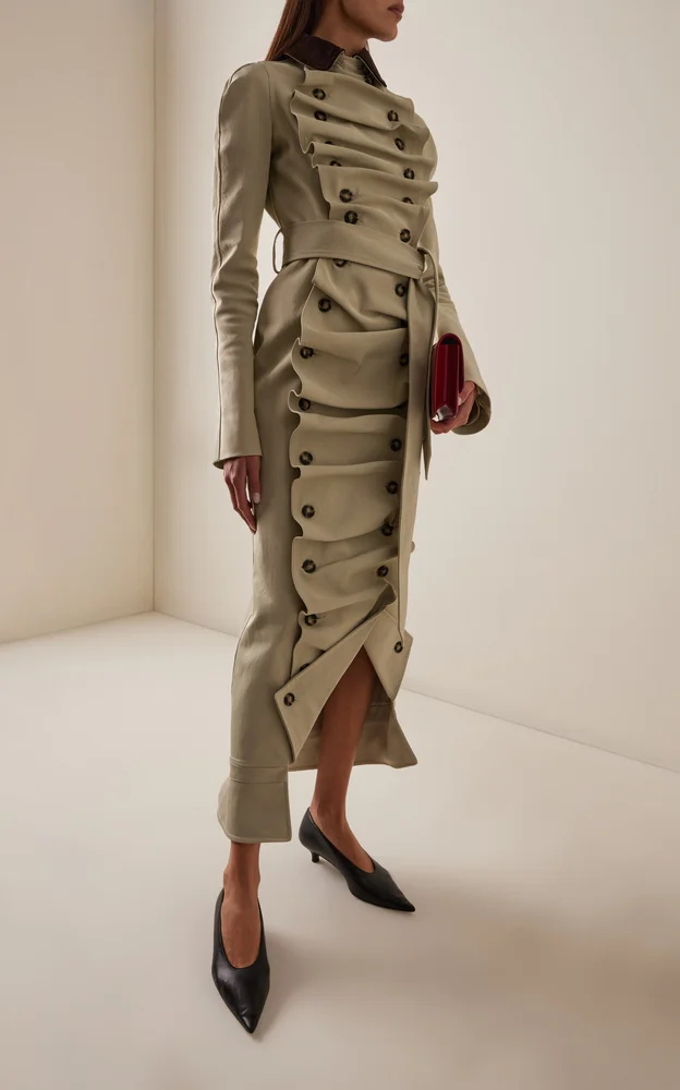 Structured Cotton-Blend Trench Coat