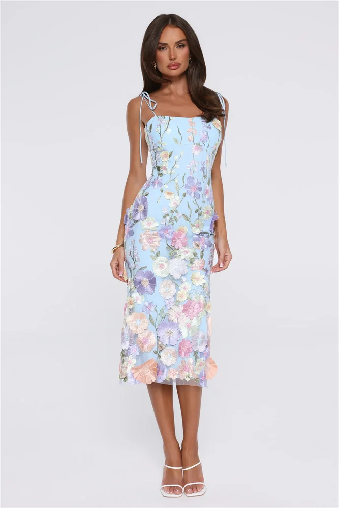 One Of One Midi Dress Blue