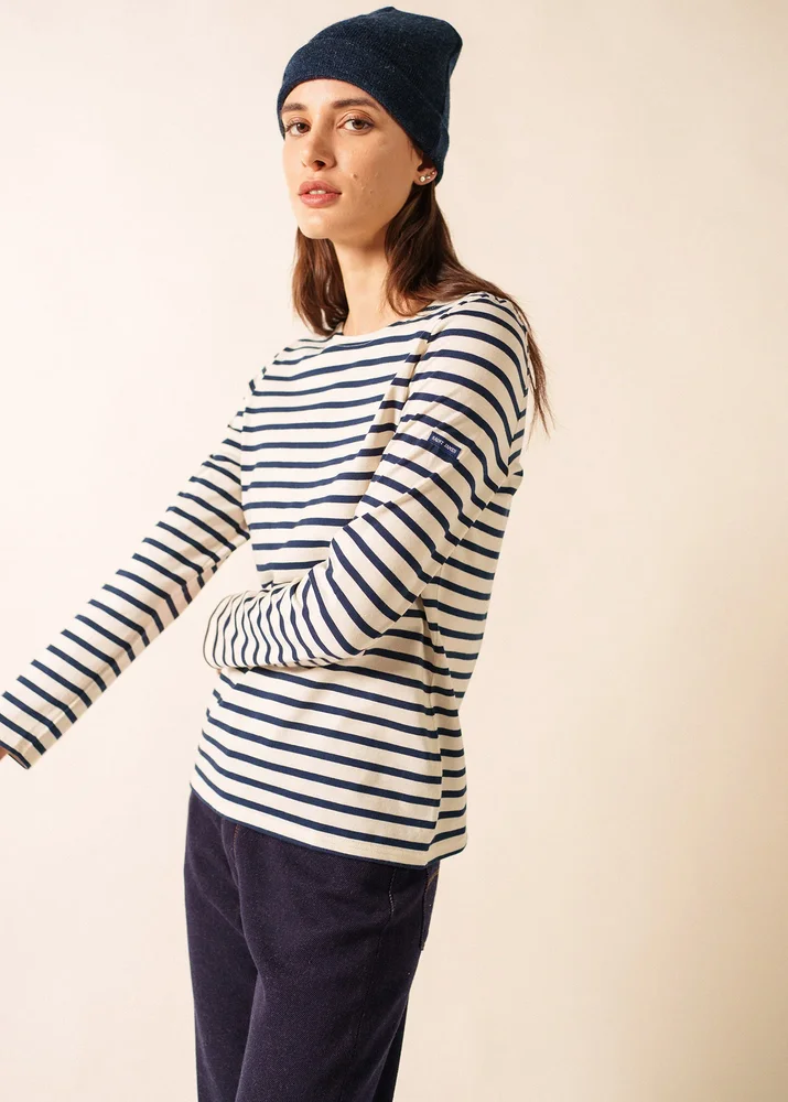 Saint James MINQUIDAME Breton Shirt (ECRU / NAVY)