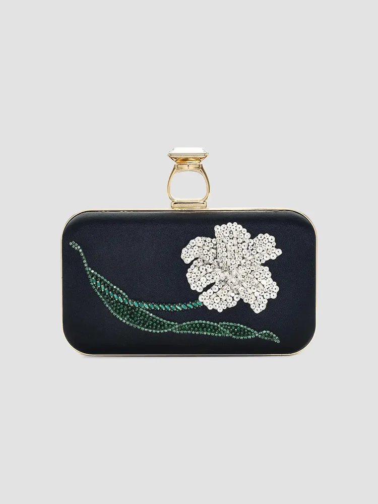 Embroidered On The Rocks Evening Bag