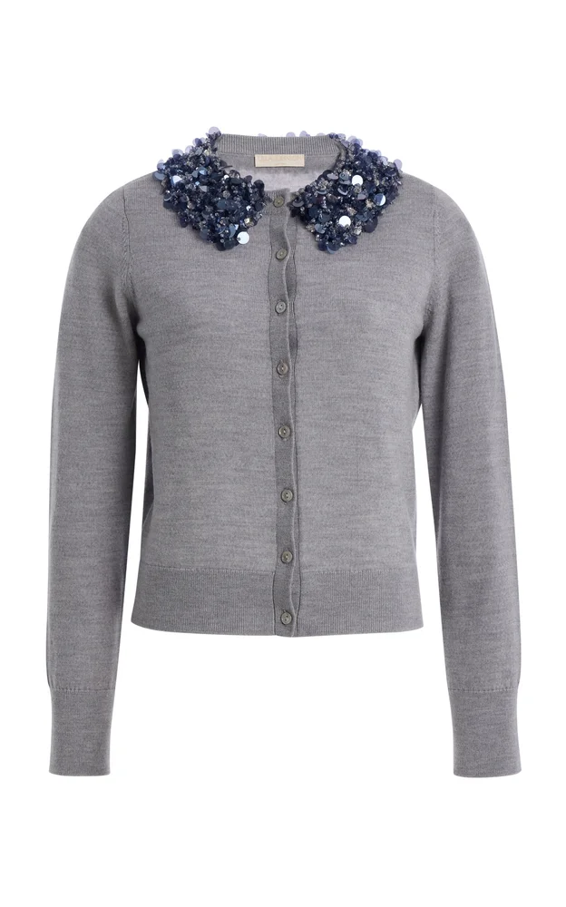 Anna Embellished Wool Cardigan