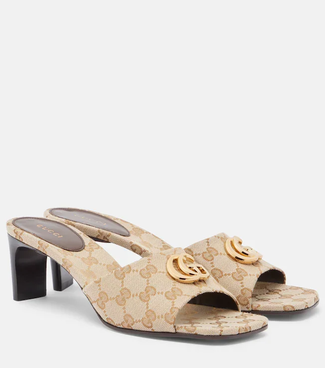 Marmont Double G GG canvas mules