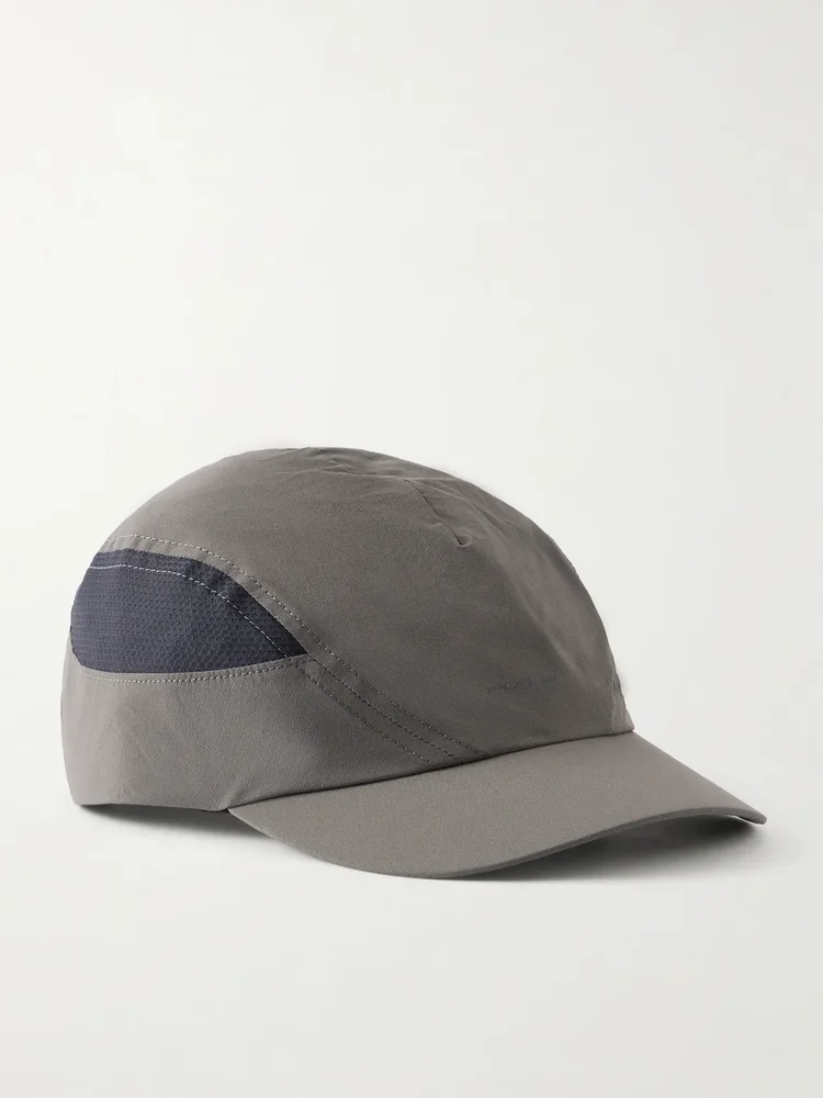 Planar Logo-Print Mesh-Trimmed Recycled-Shell Cap