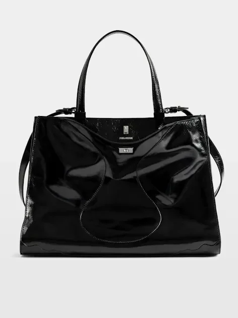 Jack Vintage Patent Leather Bag in Black