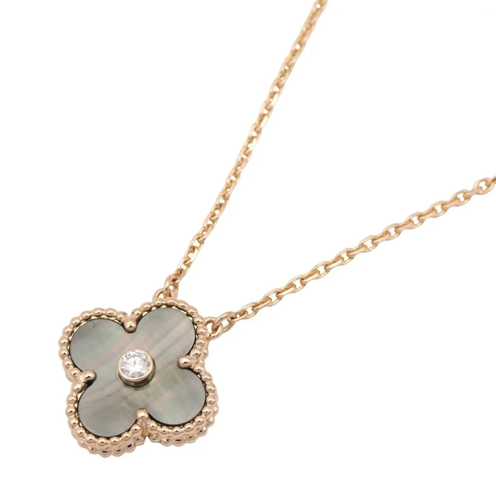 Vintage Alhambra Pendant Necklace 18K Rose Gold