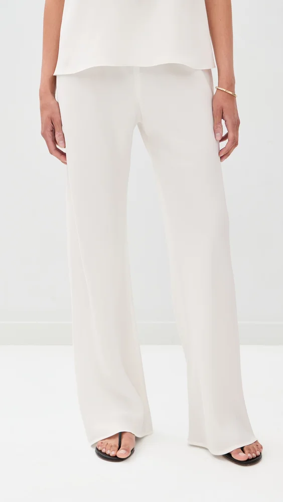 Naomi Bias Cut Pull On Silk Pants