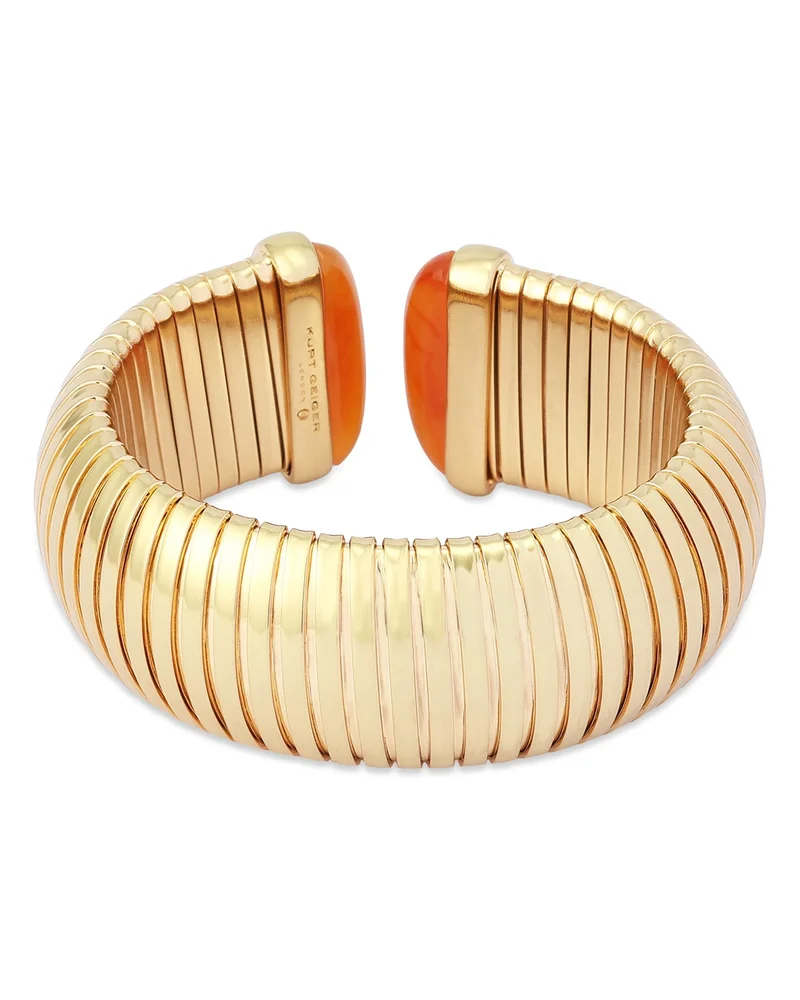 Cabochon Omega Cuff Bracelet