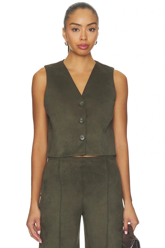 Stretch Suede Vest