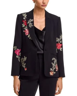 Rococo Embroidered Karlie Blazer - Black/multi