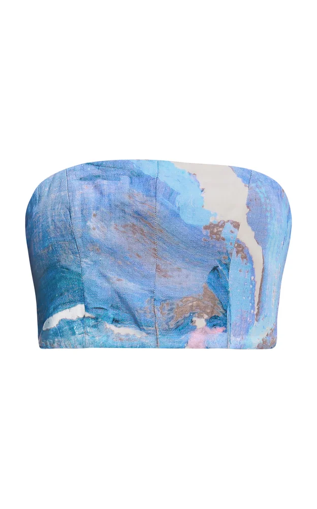 Exclusive Rumi Strapless Floral Top