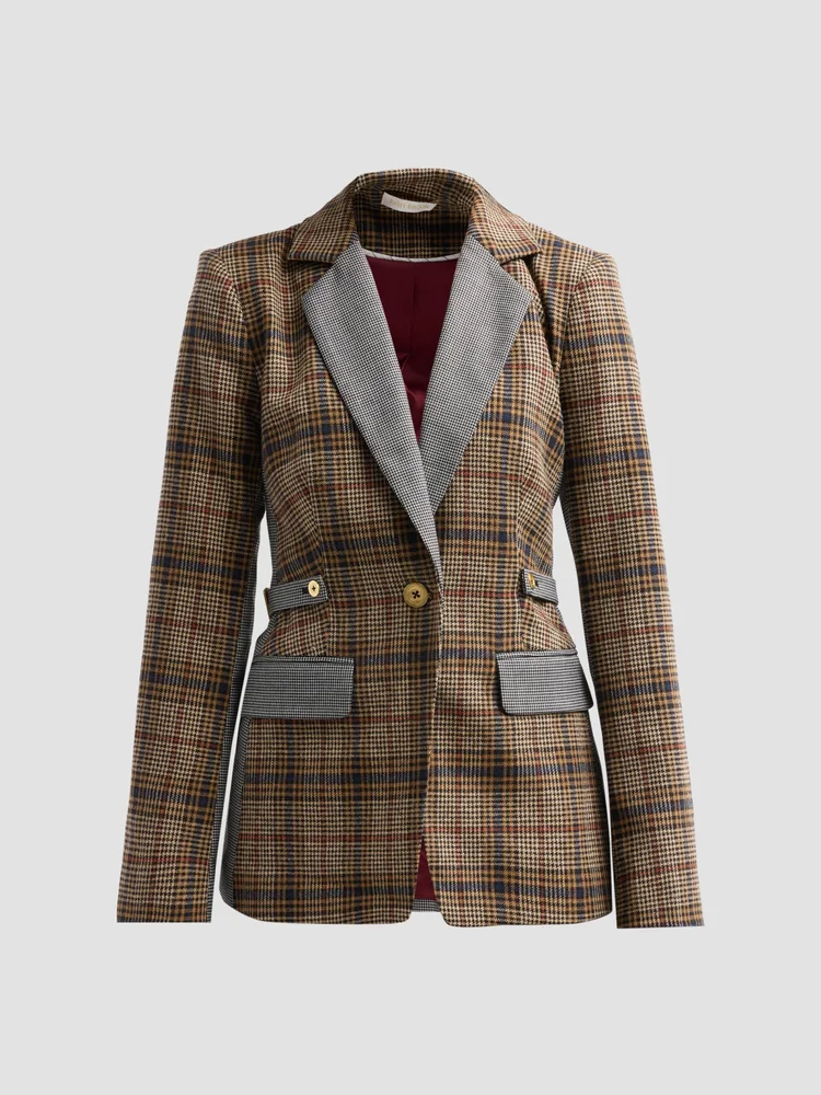 Bianca Combo Plaid Blazer