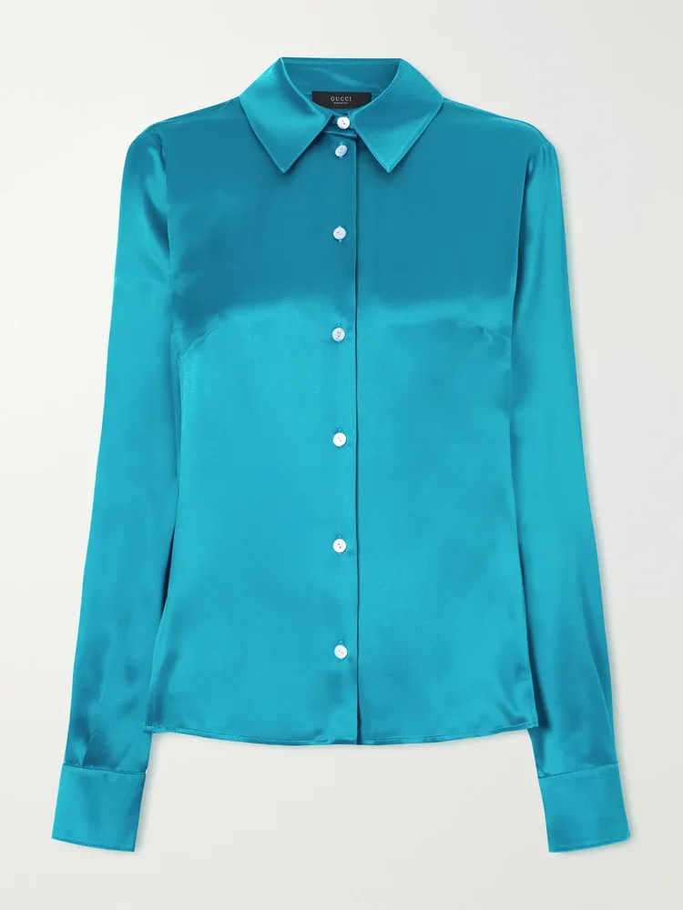 Silk-satin shirt