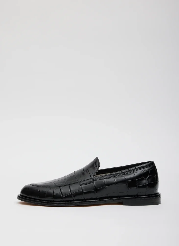 Herbert Crocodile Embossed Loafer