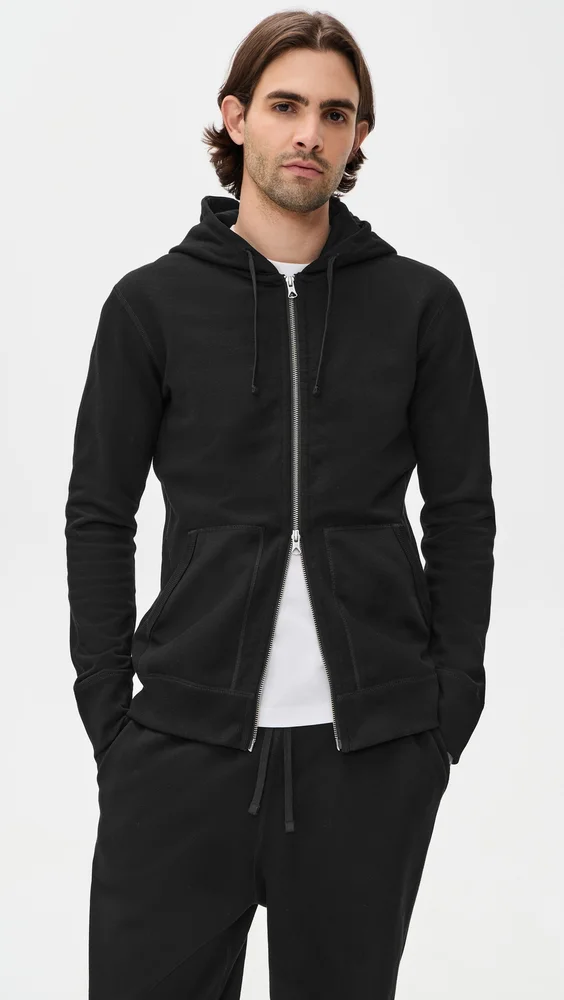 Mid-Weight Terry Slim Zip Hoodie