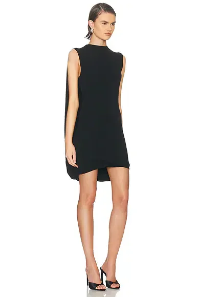 Fitted Draped Back Mini Dress