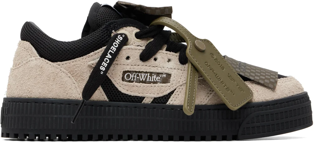 Beige & Khaki Low Top 3.0 Off Court Sneakers