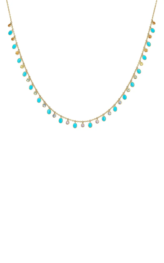 Turquoise & Sapphire Shaker Necklace