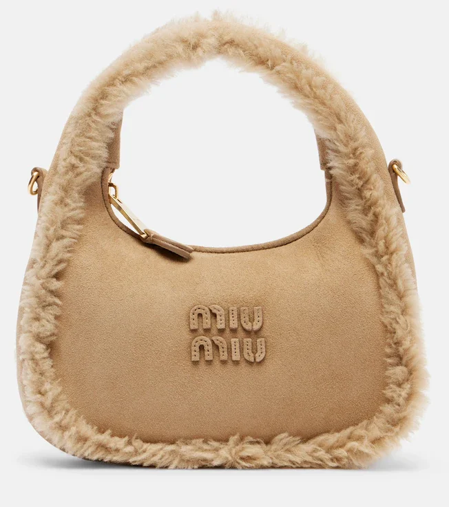 Wander suede top-handle bag