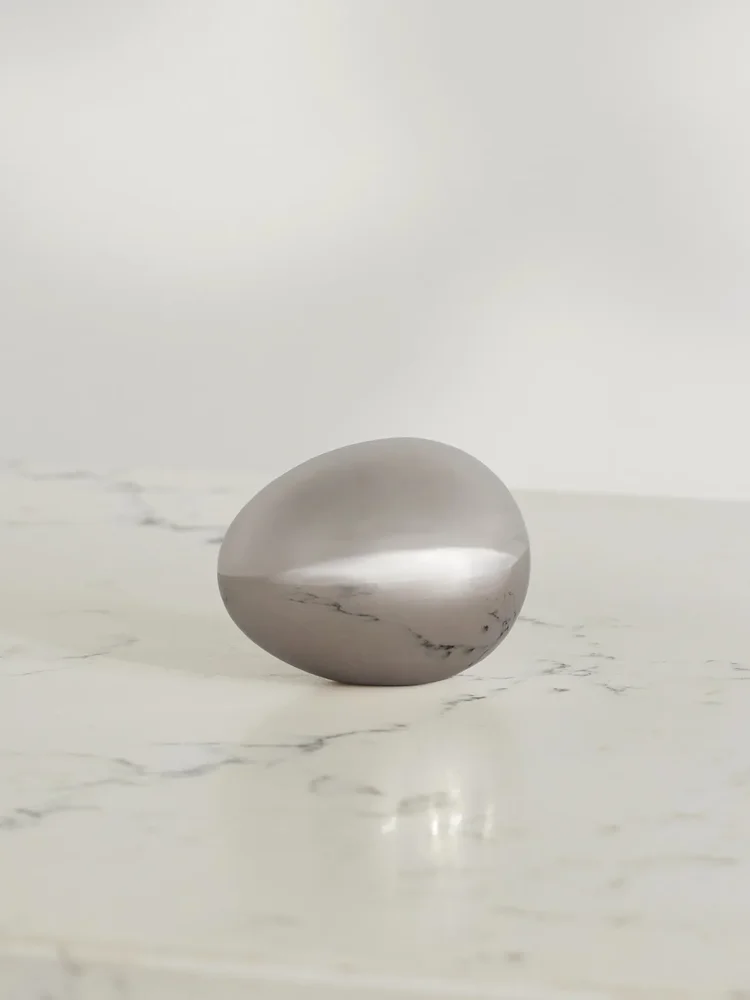 Egg steel paperweight