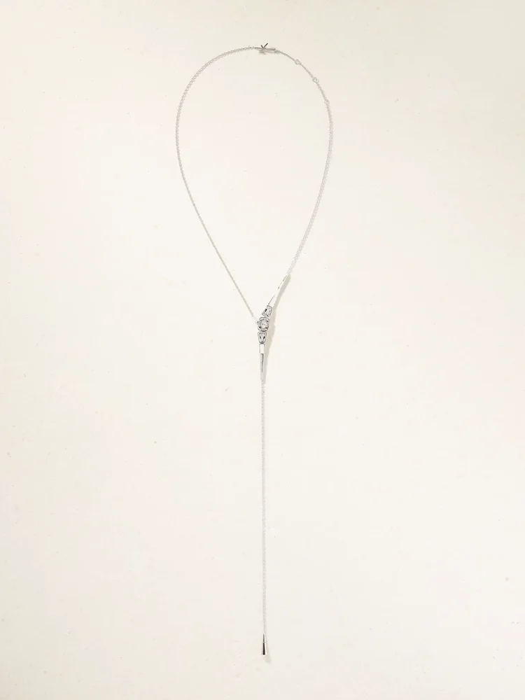 18-karat white gold diamond necklace