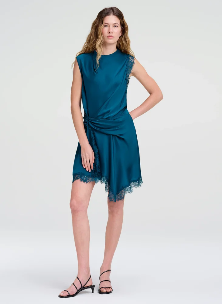 Dion Satin and Lace Mini Dress