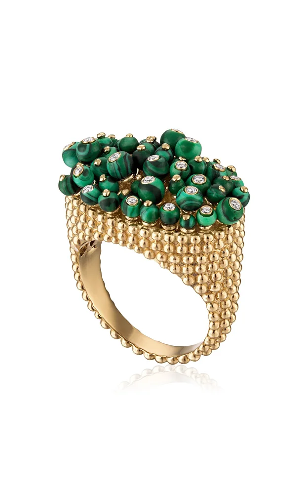 Bubbles Explosion 14K Yellow Gold Diamond Ring
