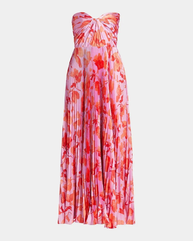 Nora Printed Satin Gown