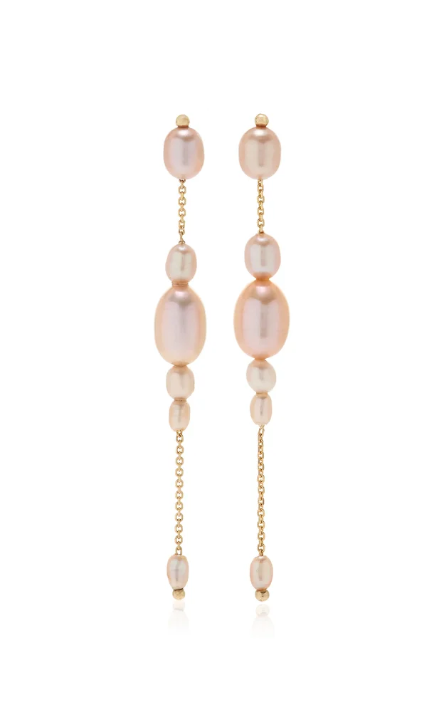 Palazzo 14K Yellow Gold Pearl Earrings