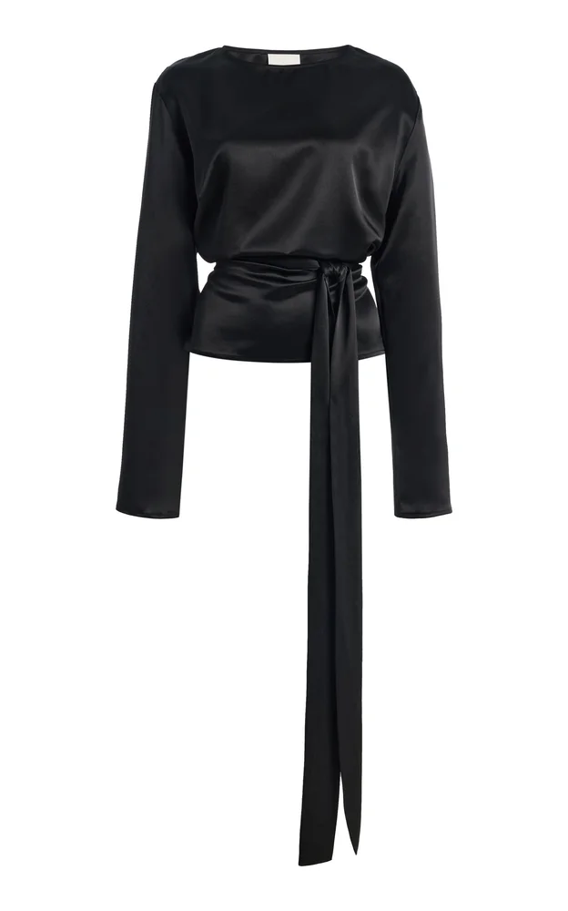 Alba Bow Satin Top